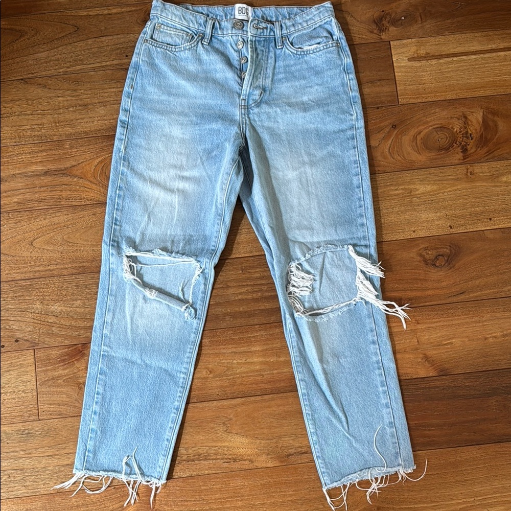 BDG Light Wash Ripped Boyfriend Jeans